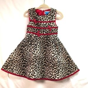 Velvet Leopard Christmas Holiday Dress